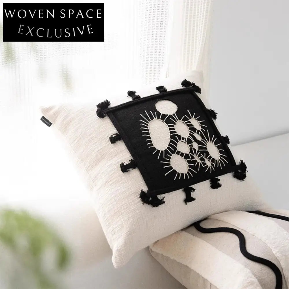 Creative Art Decor Cotton Linen Blend Sofa Back Bedroom Throw Pillow