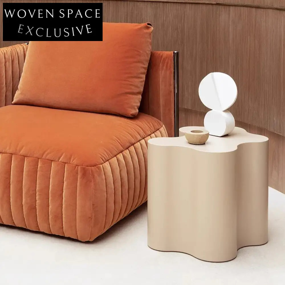 Creative Combination Metal Coffee Table, Modern Unique Shape End Table for Living Room