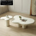 Creative Designer Beige Net Shaped Fiberglass Living Room Coffee Table