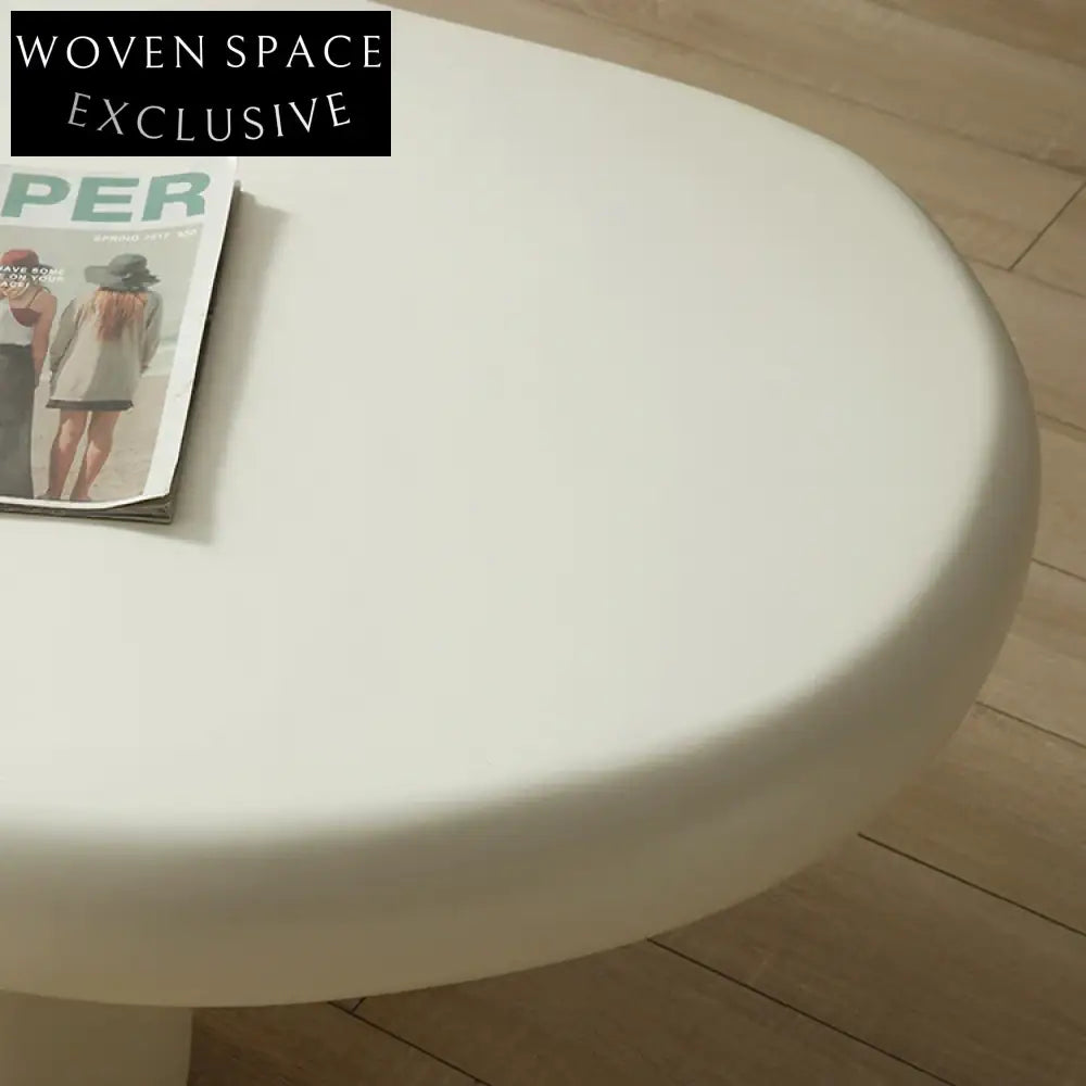 Creative Designer Beige Net Shaped Fiberglass Living Room Coffee Table