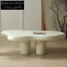 Creative Designer Beige Net Shaped Fiberglass Living Room Coffee Table