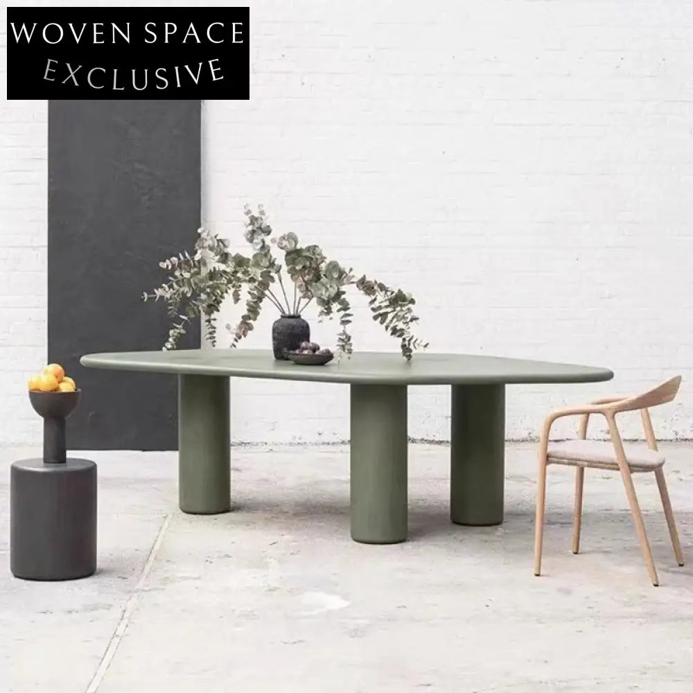 Creative Irregular Shape Modern Solid Wood Dining Table