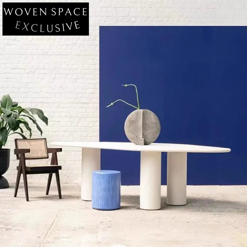 Creative Irregular Shape Modern Solid Wood Dining Table