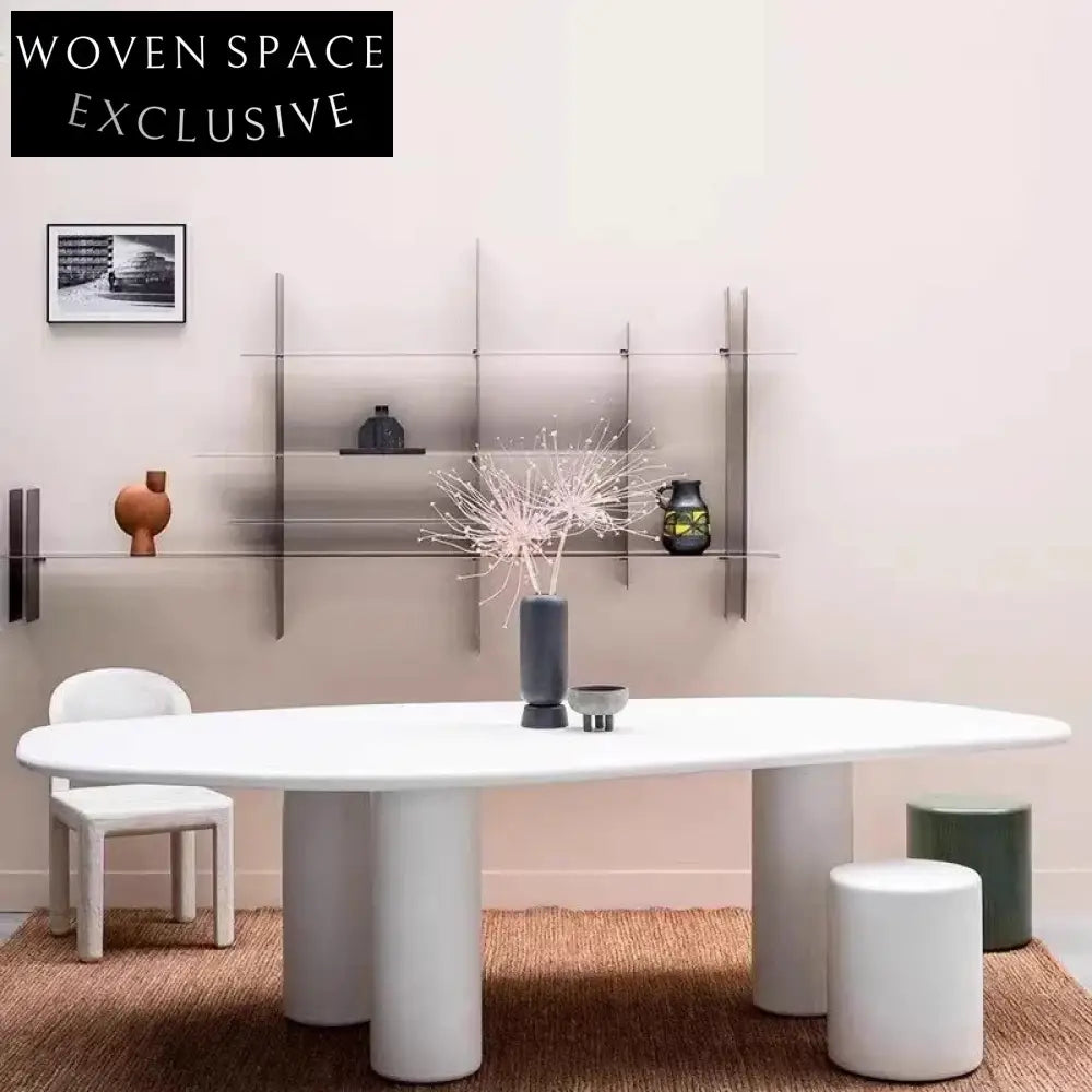 Creative Irregular Shape Modern Solid Wood Dining Table