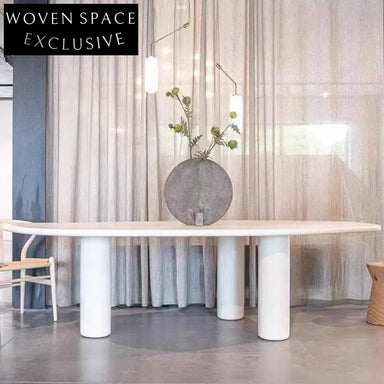 Creative Irregular Shape Modern Solid Wood Dining Table