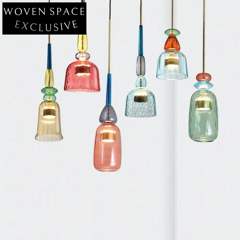 Creative Modern Colourful Acrylic LED Ceiling Glass Light for Home Decor