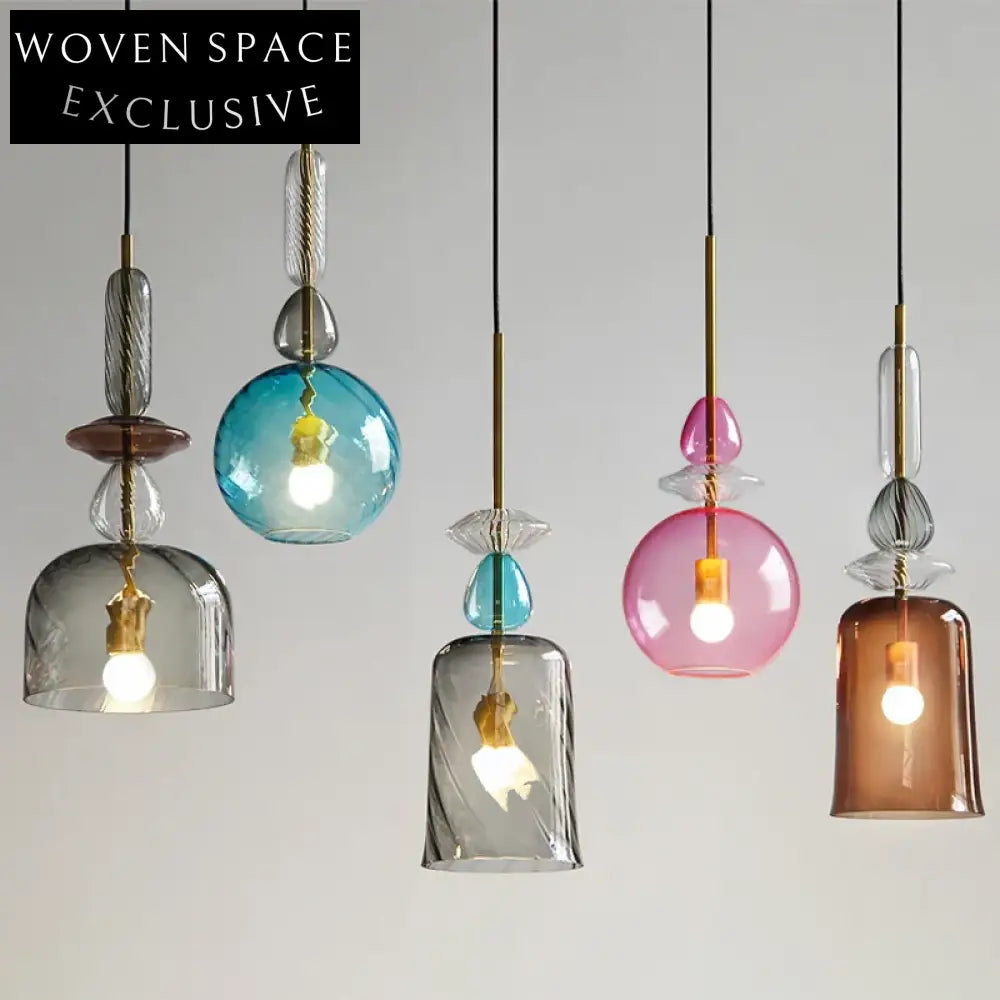 Creative Modern Colourful Acrylic LED Ceiling Glass Light for Home Decor