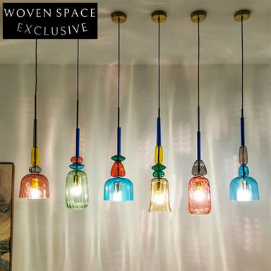 Creative Modern Colourful Acrylic LED Ceiling Glass Light for Home Decor