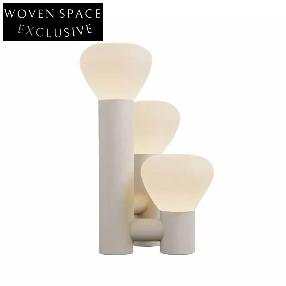 Creative Modern Floor & Table Lamp with Metal Frame & Glass Shade