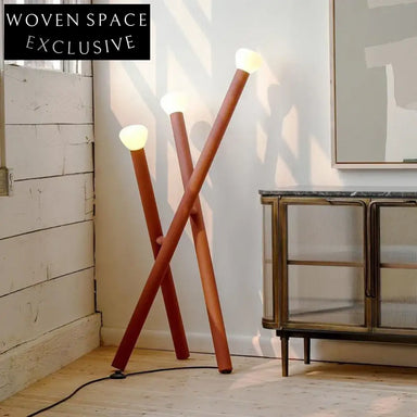 Creative Modern Floor & Table Lamp with Metal Frame & Glass Shade