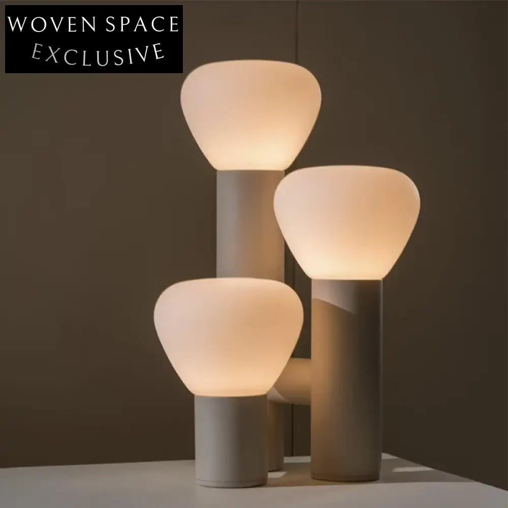 Creative Modern Floor & Table Lamp with Metal Frame & Glass Shade