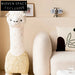 Creative Plush Alpaca Animal Stool for Children's Room or Living Area