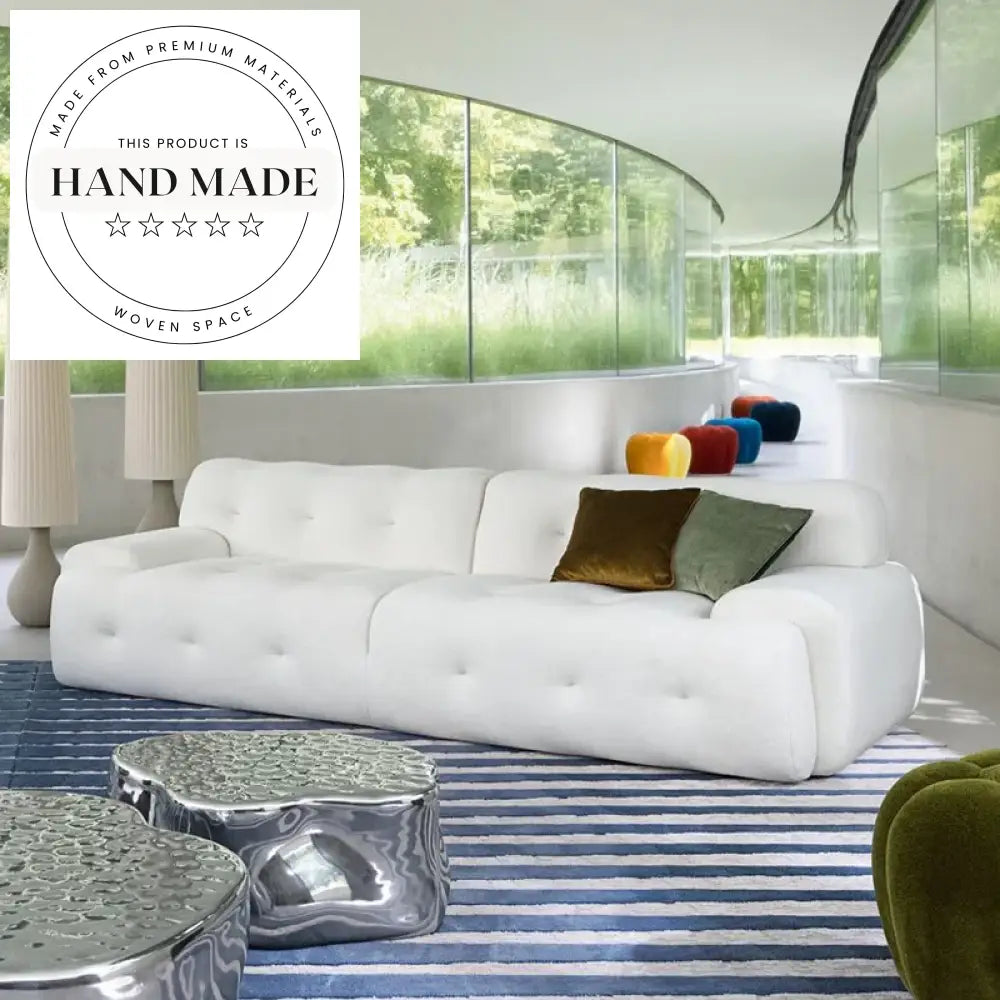 Creative Shell Shaped 3D Fabric Modern Italian Living Room Sofa
