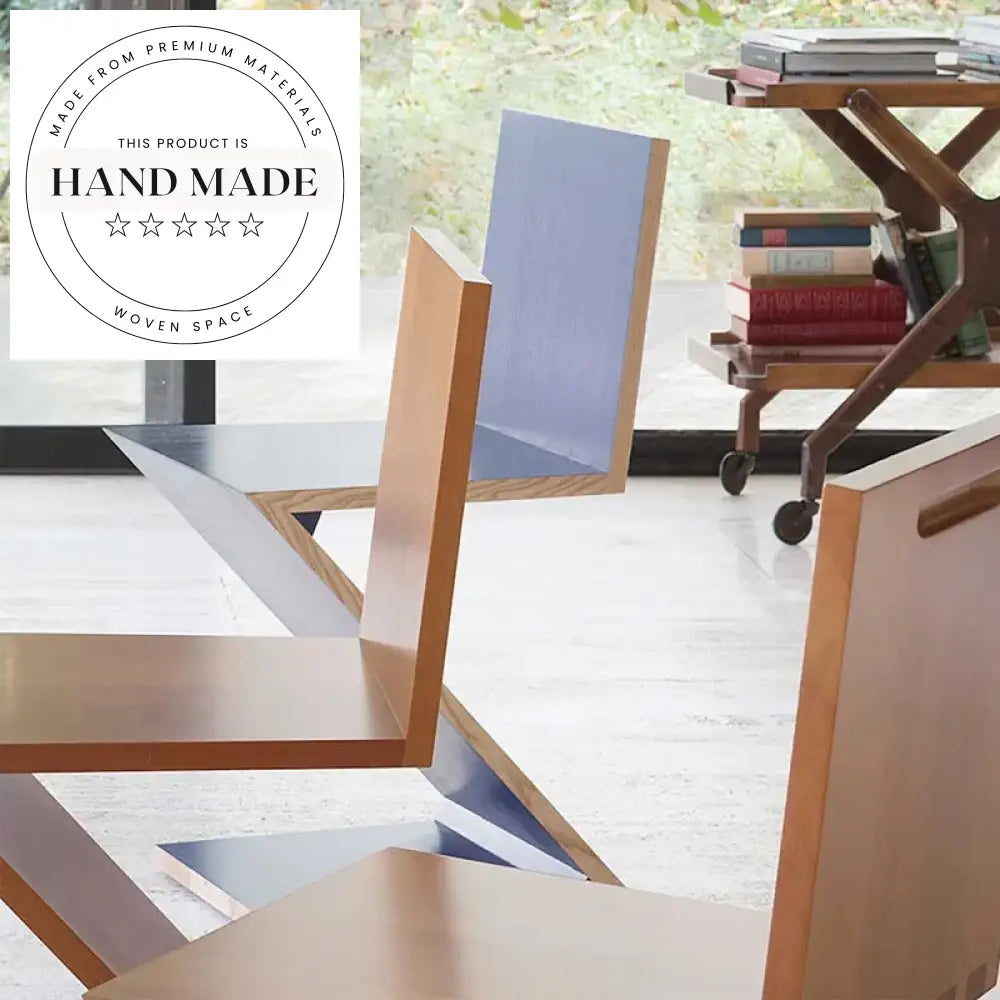 Creative Solid Wood Zig Zag Nordic Designer Modern Dining Chair