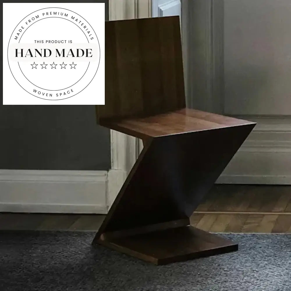 Creative Solid Wood Zig Zag Nordic Designer Modern Dining Chair