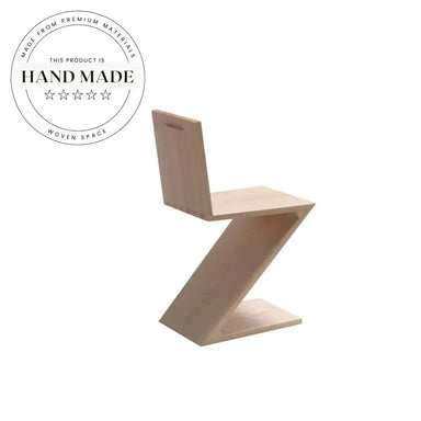 Creative Solid Wood Zig Zag Nordic Designer Modern Dining Chair