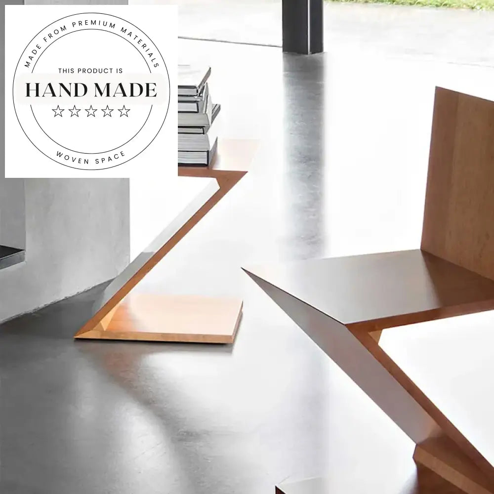 Creative Solid Wood Zig Zag Nordic Designer Modern Dining Chair