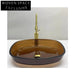 Crystal Clear Tempered Glass Oval Countertop Bathroom Art Vessel Sink