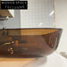 Crystal Clear Tempered Glass Oval Countertop Bathroom Art Vessel Sink