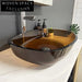 Crystal Clear Tempered Glass Oval Countertop Bathroom Art Vessel Sink