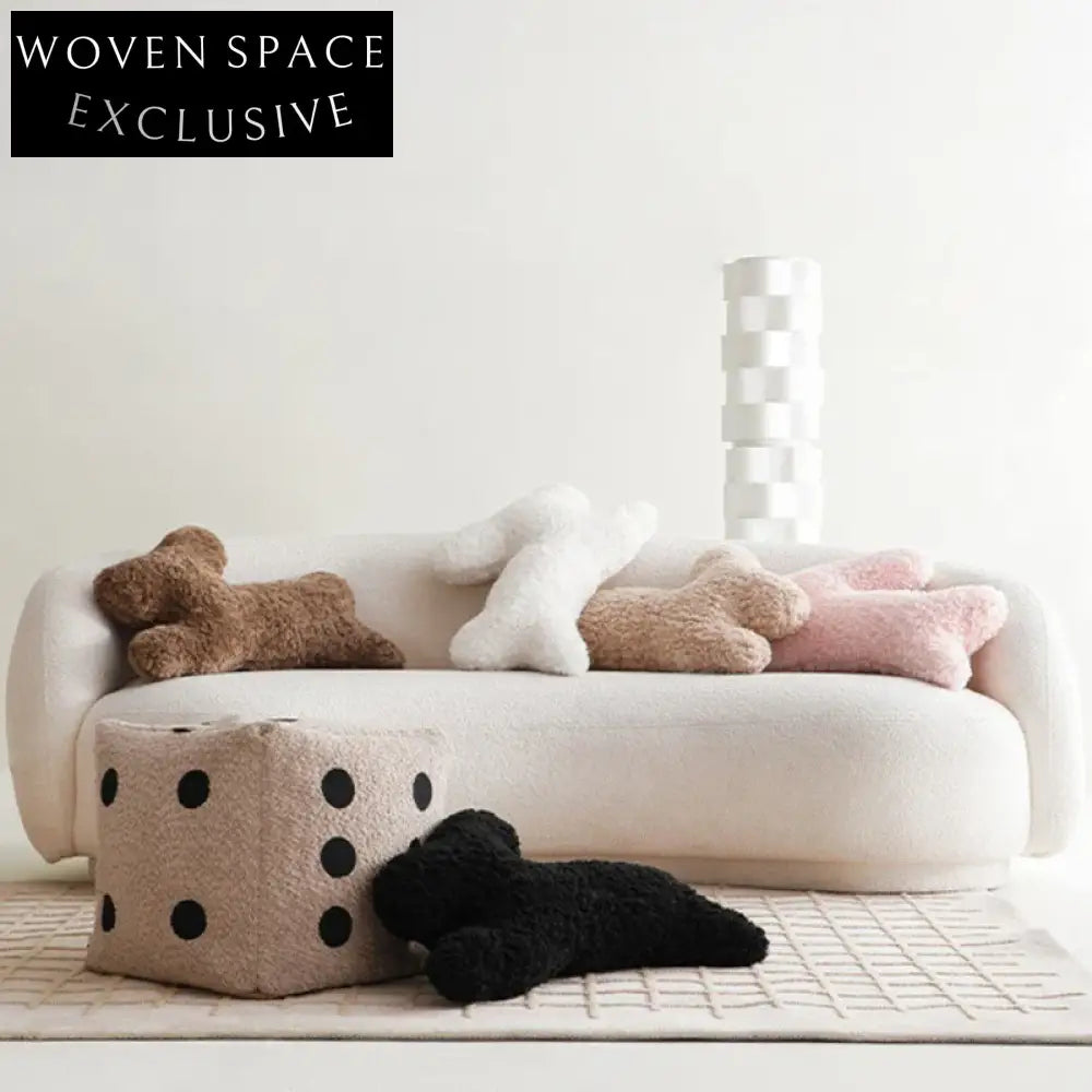 Cuddly Pink Rabbit Plush Sofa Cushion for Cozy Home Decor