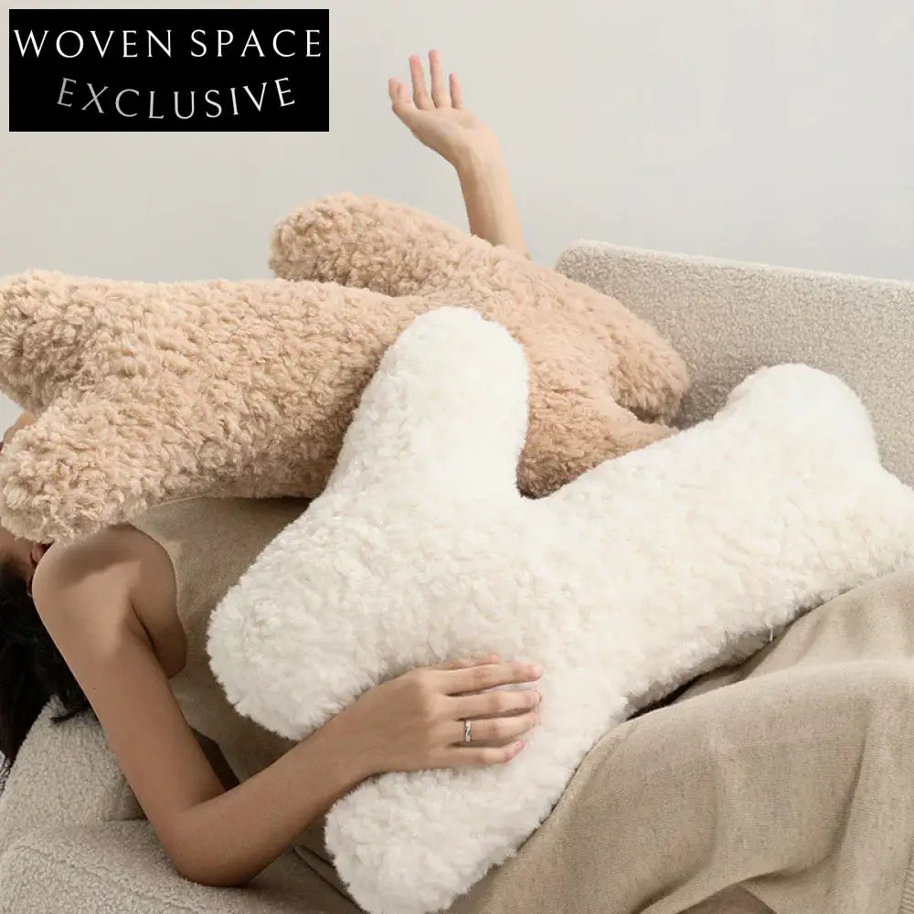 Cuddly Pink Rabbit Plush Sofa Cushion for Cozy Home Decor