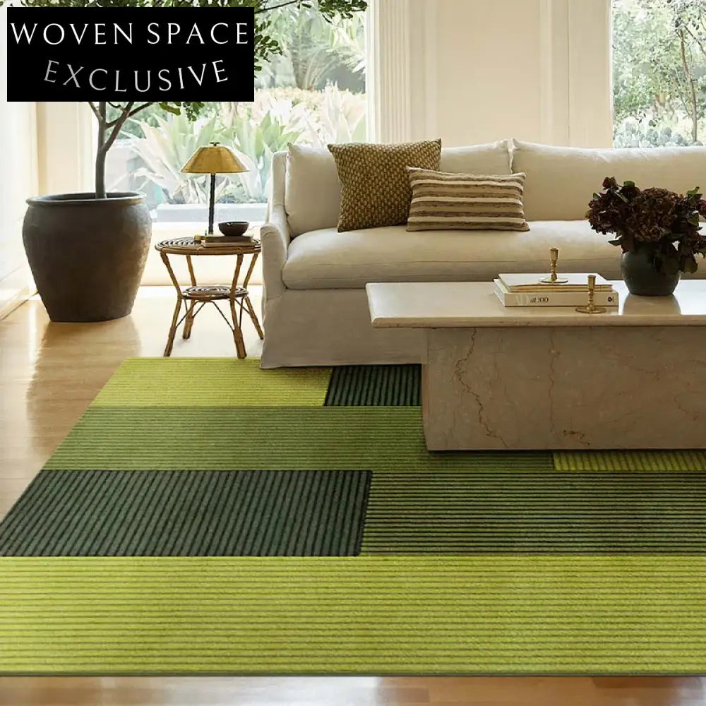 Custom American Retro Wool Carpet - Modern Geometric Marble Brown Design Rug