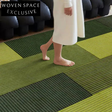 Custom American Retro Wool Carpet - Modern Geometric Marble Brown Design Rug