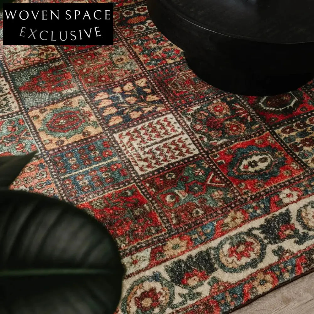 Custom Bohemian Anti-Slip Washable Persian Ethnic Area Rug for Home Decor