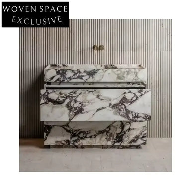 Custom Design Modern Calacatta Viola Marble Wood Vanity Sink Wash Basin Bathroom Vanities Cabinet Calacatta viola