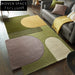 Custom Green Wool Rug - Modern Minimalist Long Pile Area Carpet