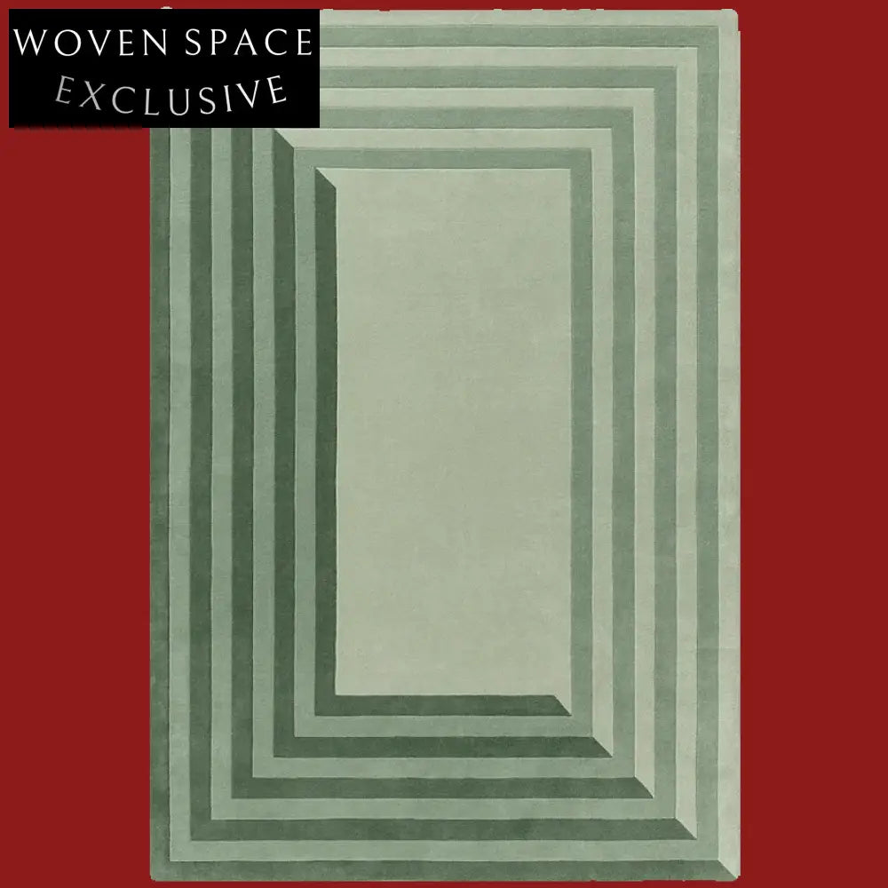 Custom Handmade Bauhaus Geometric Filament Silk Area Rug for Modern Homes