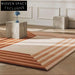 Custom Handmade Bauhaus Geometric Filament Silk Area Rug for Modern Homes
