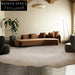 Custom Irregular Shaped Woolen Area Rug for Modern Wabi-Sabi Living Rooms