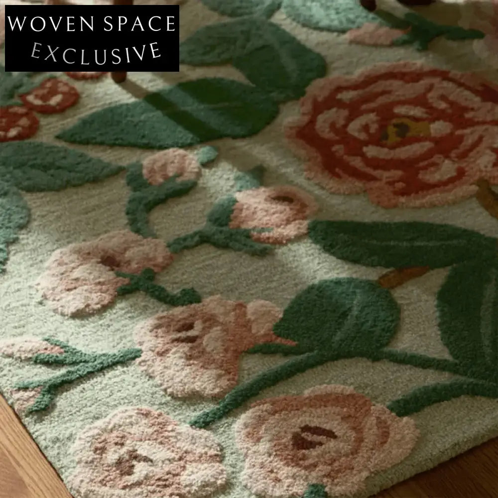 Custom Modern Minimalist Green Striped Wool Area Rug for Bedroom