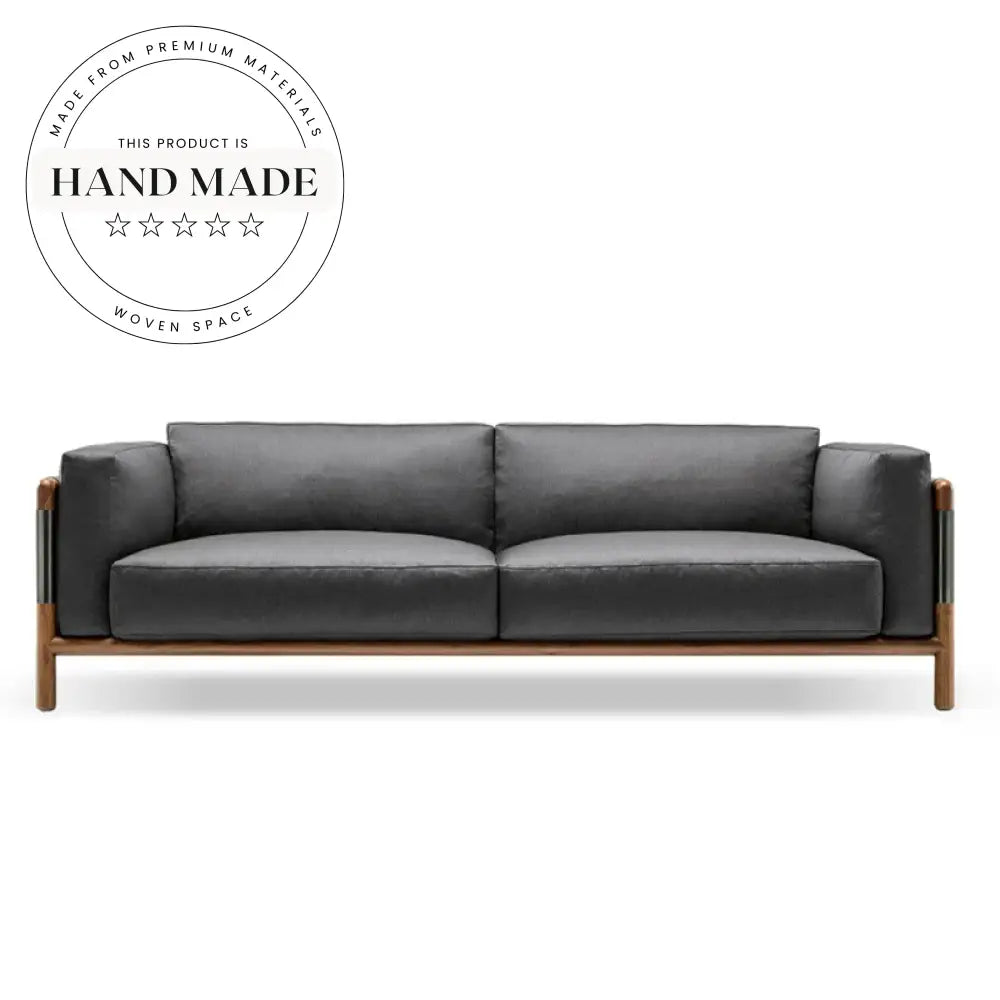 Custom Nordic Genuine Leather Extendable Modern Villa Living Room Sofa