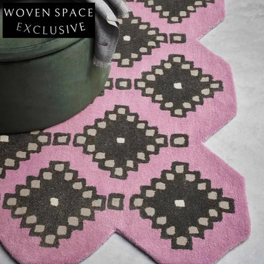 Custom Purple Irregular Puzzle Area Rug, 0.51-inch Thick Modern Designer Carpet