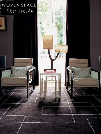 Customizable Geometric Striped Polyester Handmade Modern Area Rug