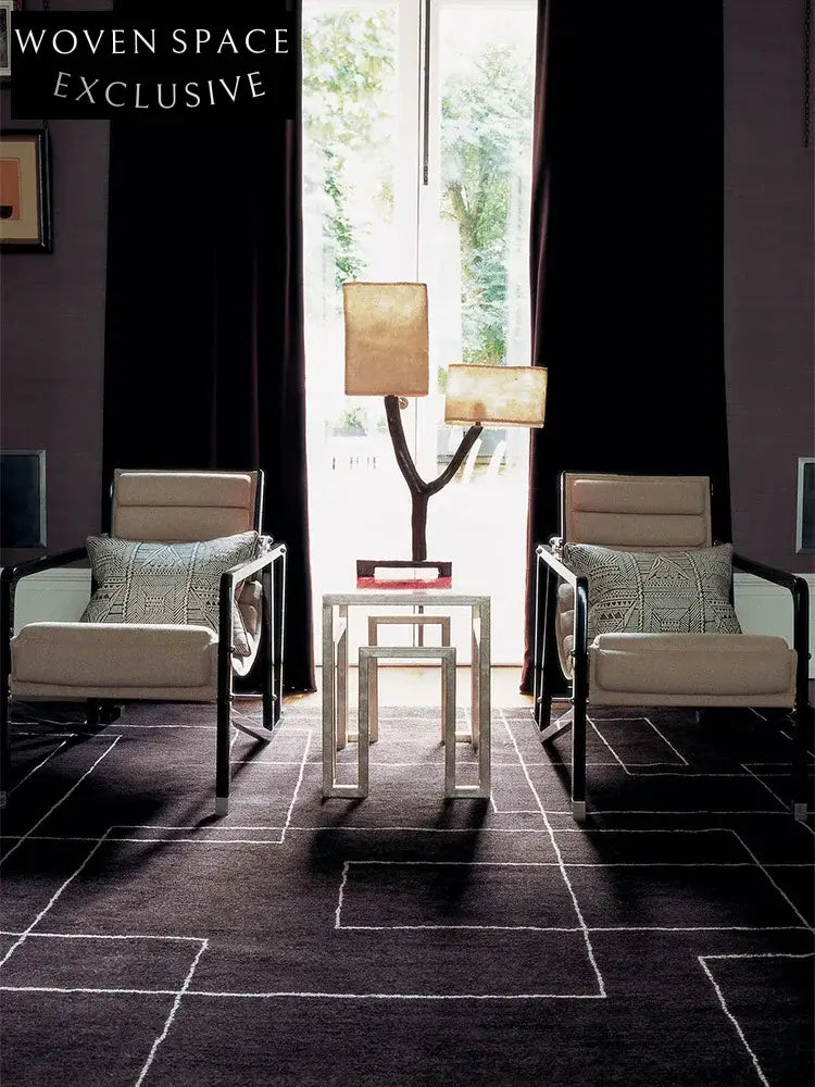 Customizable Geometric Striped Polyester Handmade Modern Area Rug