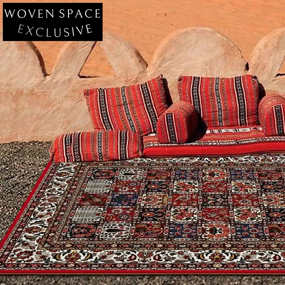 Customizable Persian Style Polyester Fiber Washable Anti-Slip Indoor Home Carpet