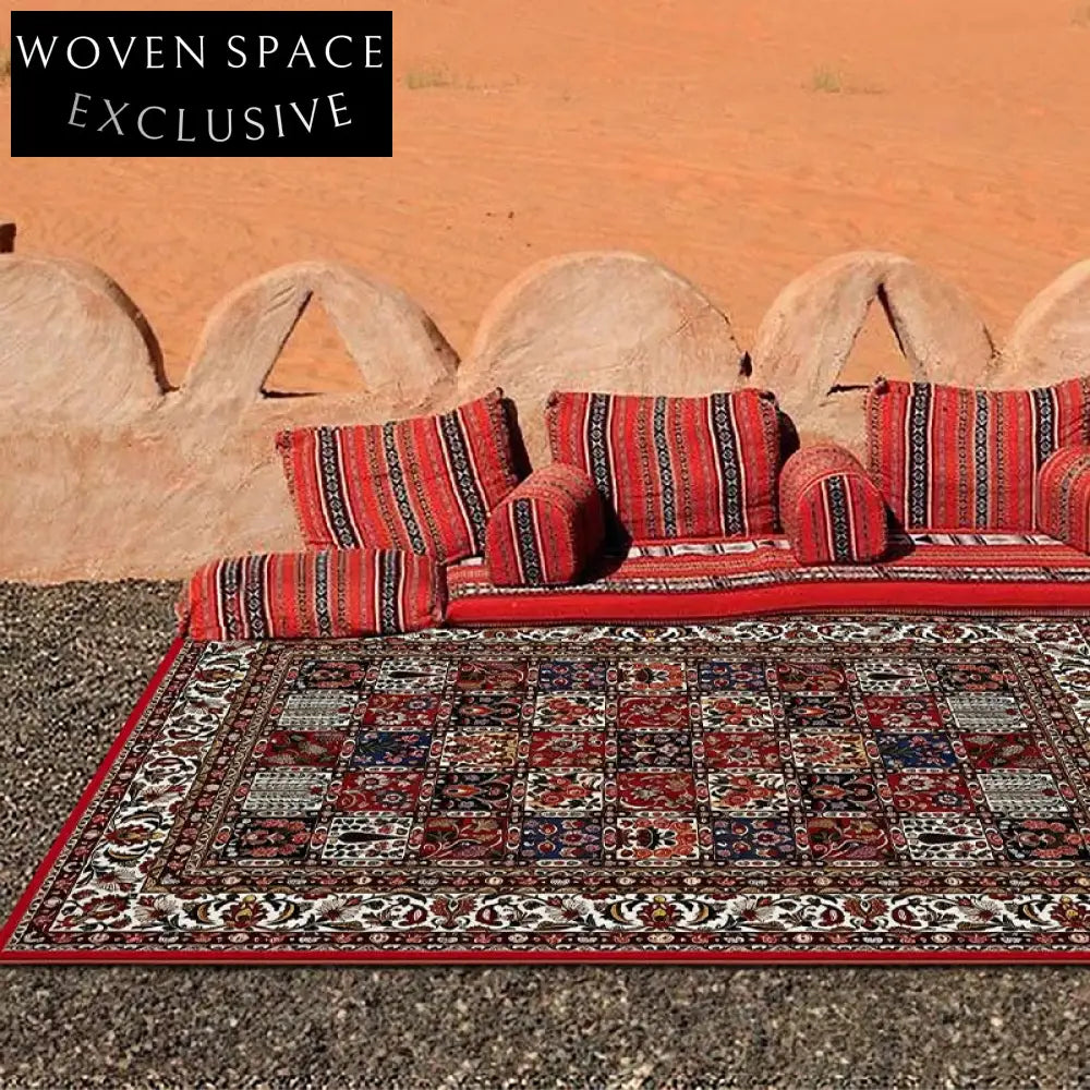 Customizable Persian Style Polyester Fiber Washable Anti-Slip Indoor Home Carpet