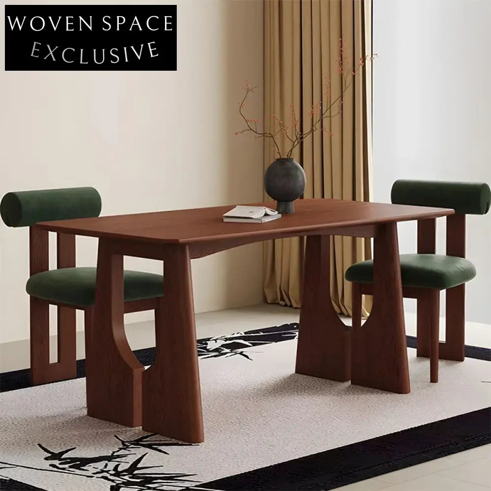 Customizable Solid Wood Contemporary Dining Room Table for Modern Homes
