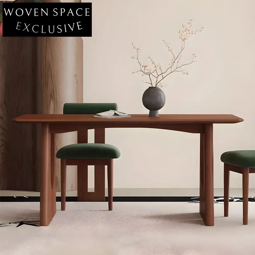 Customizable Solid Wood Contemporary Dining Room Table for Modern Homes