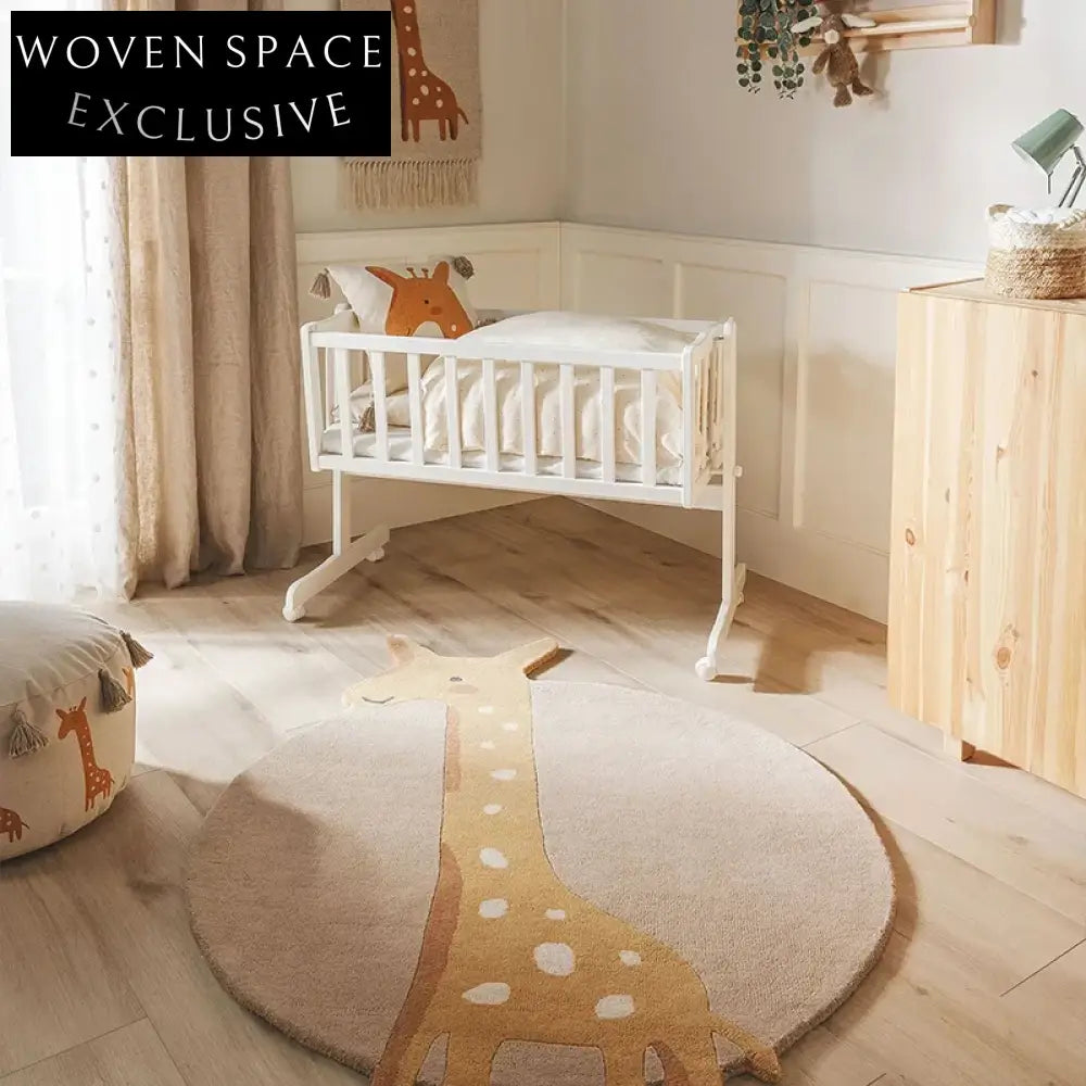 Cute Alien Cartoon Polyester Area Rug for Teenagers, Hand-Made Soundproof Carpet