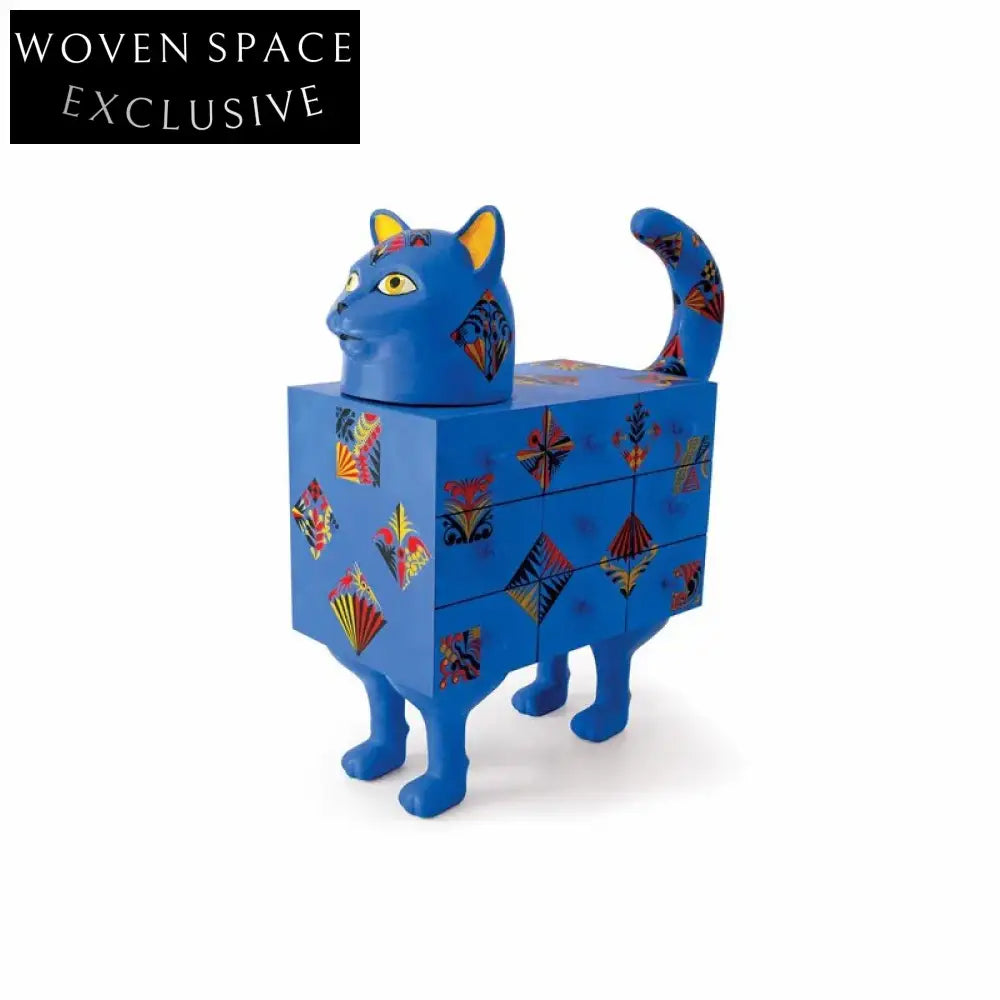 Cute Cat Shaped Wood Kids Storage Cabinet for Nursery Playroom Living Room