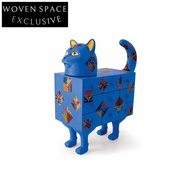 Cute Cat Shaped Wood Kids Storage Cabinet for Nursery Playroom Living Room