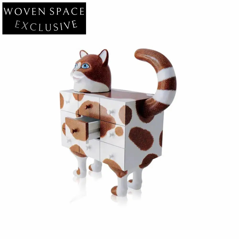 Cute Cat Shaped Wood Kids Storage Cabinet for Nursery Playroom Living Room