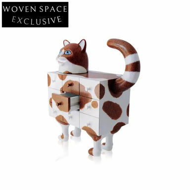 Cute Cat Shaped Wood Kids Storage Cabinet for Nursery Playroom Living Room
