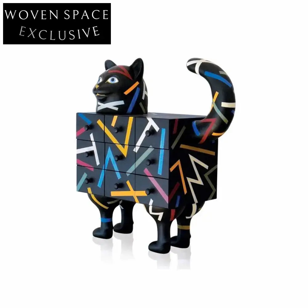 Cute Cat Shaped Wood Kids Storage Cabinet for Nursery Playroom Living Room