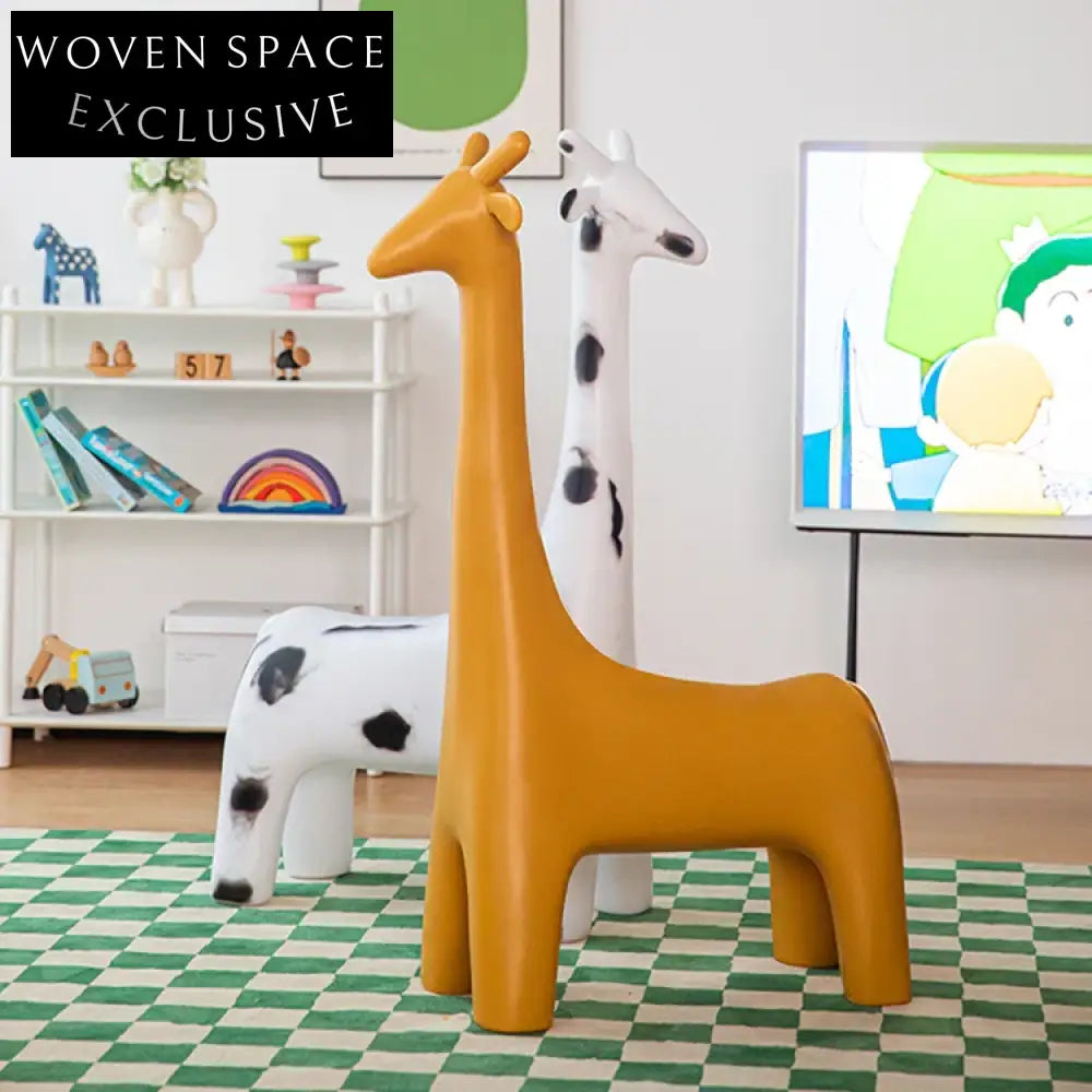Cute Giraffe Kids Animal Chair: Unique Plastic Fabric Living Room Seating
